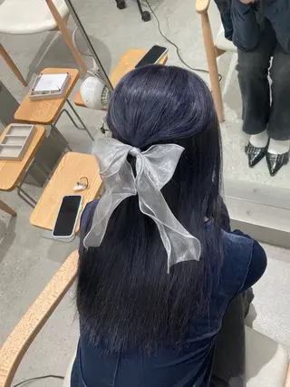セミロング 鶴橋美容室 KONNO/Wカラーのヘアスタイル