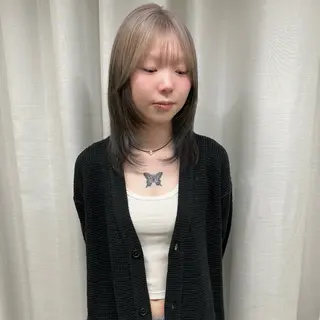 ミディアム カラー はちすか るかのヘアスタイル