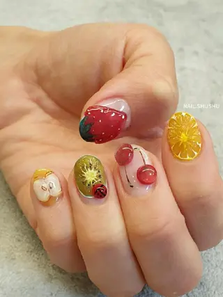 ネイル 3dパーツ/流行り 👧shushu❤️のネイルデザイン
