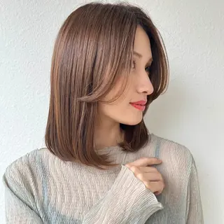 ミディアム クセ毛解決💠艶髪 縮毛矯正💠棚村竜太のヘアスタイル