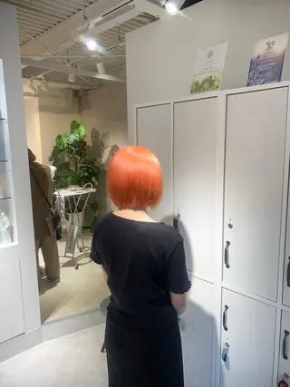ショート カラー 縮毛矯正とレイヤー カット/杉村凜汰郎のヘアスタイル