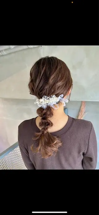 セミロング ヘアアレンジ 髪質改善 Tsukinaのヘアスタイル