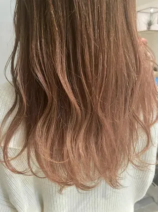 ロング カラー ヘアアレンジ 一箭 恵梧/ロングヘアのヘアスタイル