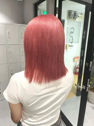 ミディアム カラー 暖色ハイトーン特化 🥇Mioのヘアスタイル