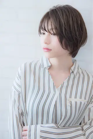 ショート カラー モテ前髪 タゴメ シンヤのヘアスタイル