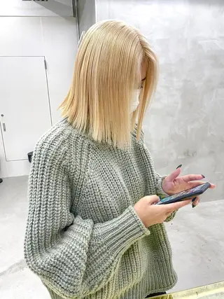 ミディアム カラー パーマ ヘアアレンジ メンズ ハイトーン/レイヤー 🌸さくらのヘアスタイル