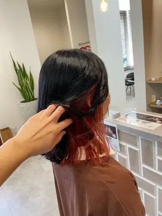 ミディアム カラー やまこし 美裕樹のヘアスタイル