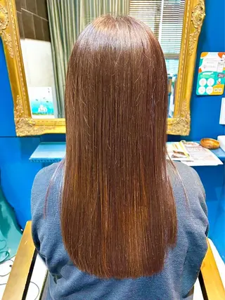 セミロング 艶髪 藤原まいこのヘアスタイル