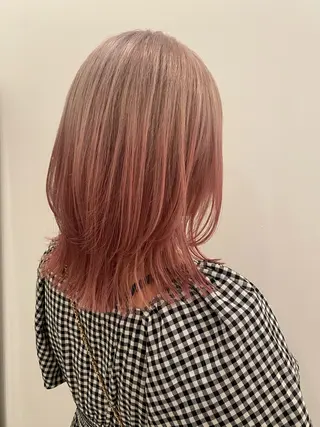 ミディアム カラー 髪質改善/カラー/ カット/富岡佑麻のヘアスタイル