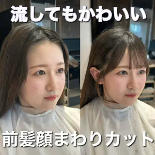 セミロング 🎀大竹美侑／顔まわ りカット／レイヤーのヘアスタイル