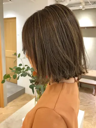 ミディアム ボブ/縮毛矯正 🌟梅田盛一🌟のヘアスタイル
