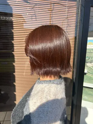 ミディアム 縮毛矯正/柔らかツヤ 質感◎蟹江/吉川清保のヘアスタイル