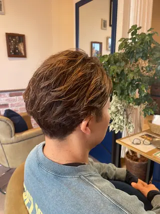 ショート パーマ メンズ YUSICA  所沢 イマムラ✳︎✴︎のヘアスタイル