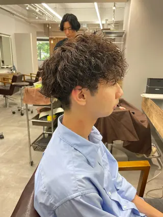 ショート カラー パーマ ヘアアレンジ メンズ 🔥メンズ特化🔥 木村 祐太のヘアスタイル