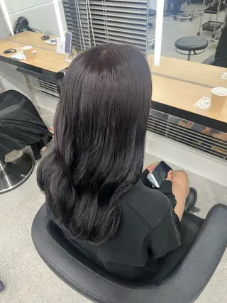 ロング カラー 💗愛され暖色💗 ピンク/レッド💗のヘアスタイル