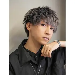カラー パーマ メンズ特化／短髪 石飛皓平のヘアスタイル