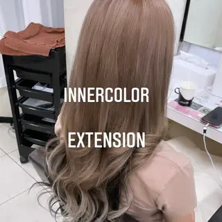 ロング カラー エクステ🩵ブリーチ 韓国ヘア🩵KAEのヘアスタイル