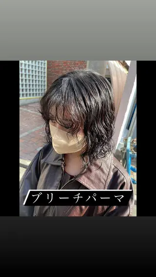ミディアム パーマ スパイラルパーマ 🌐hina⭐️のヘアスタイル