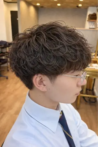 ショート パーマ 野呂 隼人のヘアスタイル
