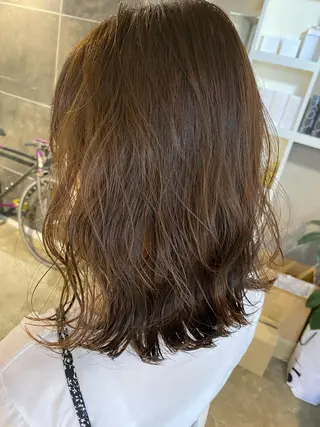 ミディアム カラー ヘアアレンジ メンズ キッズ ネイル マツエク・マツパ 透明感カラー🤎 ゆりのヘアスタイル