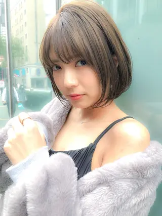 ショート たぴ。ぱつっとボブ/ つや髪🍒髪質改善のヘアスタイル
