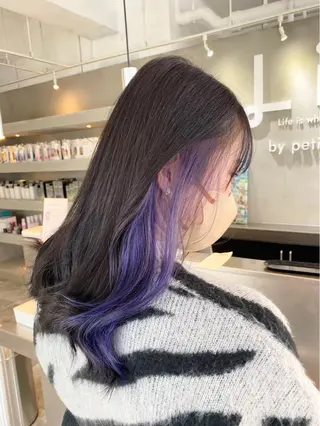 セミロング カラー ブリーチカラー特化 ✨️永井諒のヘアスタイル