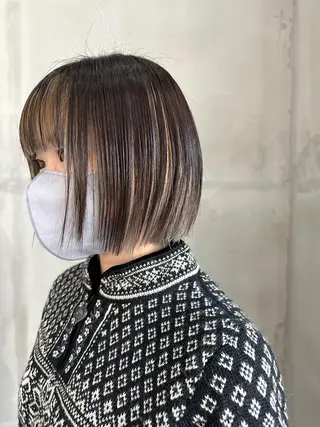 カラー 益 佑夏のヘアスタイル