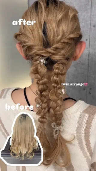 ヘアアレンジ RENA/艶カラー /アレンジ/髪質改善のヘアスタイル