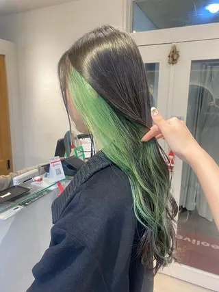 ロング カラー Aya　ブリーチなし 🌱　ダブルカラーのヘアスタイル