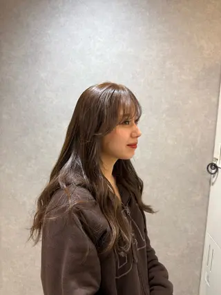 ミディアム カラー anju.カット 透明感カラー/パーマのヘアスタイル