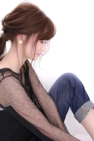 セミロング ロング カラー ヘアアレンジ 西川 ヒロキのヘアスタイル