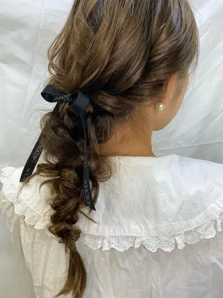 セミロング カラー ヘアアレンジ マツエク・マツパ 透明感カラー🫧ヘア セット🫧松本菜月の眉毛・アイブロウイメージ