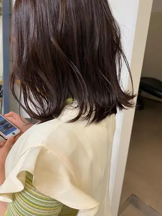 ミディアム カラー 加藤 真由のヘアスタイル