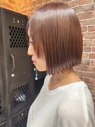 ミディアム カラー 久木原 ゆりのヘアスタイル