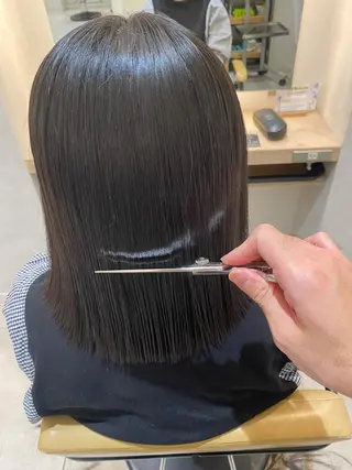 ミディアム ⭐️⭐️縮毛矯正の スペシャリスト松本✨のヘアスタイル