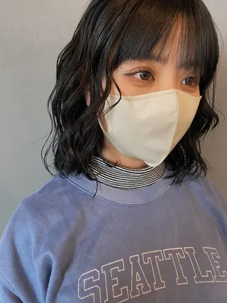 ミディアム カラー 砂原 ひよりのヘアスタイル