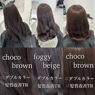 カラー 🤍ブリーチなし ブラウンhimi🤍のヘアスタイル
