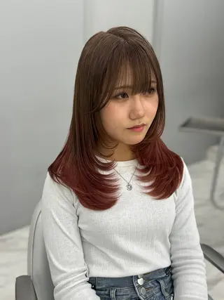 ミディアム 艶 ケアブリーチ 🎀🩵RISAのヘアスタイル