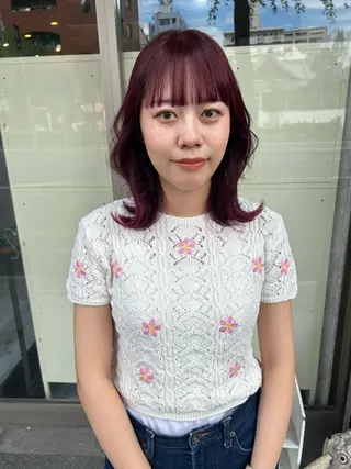 ミディアム カラー ｲﾁｶﾜ ﾐｵ/ minim hairのヘアスタイル