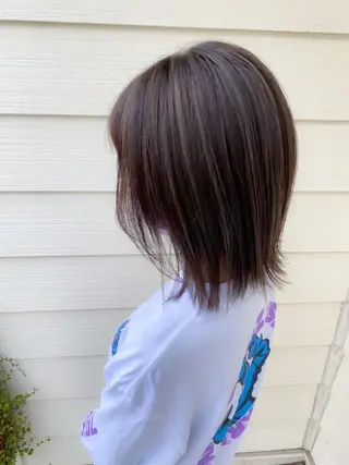 ミディアム ハイトーンカラー🌈 メンズパーマ鈴木康平のヘアスタイル