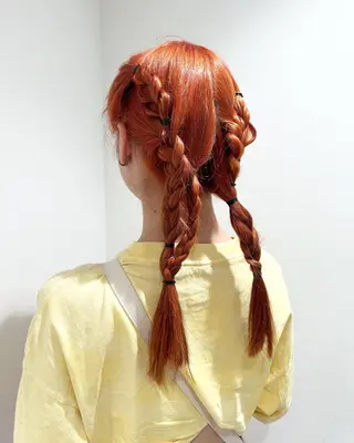 セミロング カラー スキバサミを使わない カット🌼唯🌼のヘアスタイル