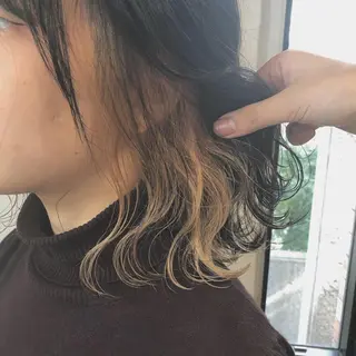 ミディアム カラー ヘアアレンジ メンズ キッズ ネイル マツエク・マツパ 透明感カラー🤎 ゆりのヘアスタイル