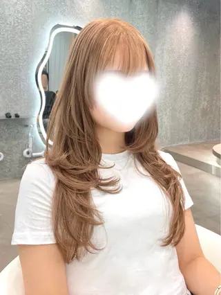 ロング 大宮🤍縮毛矯正 レイヤー🪽なるのヘアスタイル