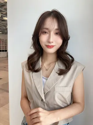 セミロング カラー ✂️似合わせの魔術師 石田一樹✂️のヘアスタイル