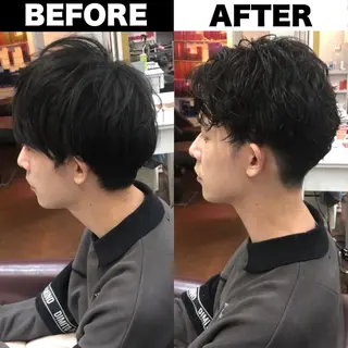 パーマ メンズ Soleria 田中慎一のヘアスタイル