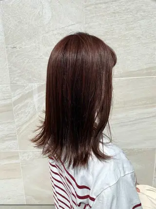 セミロング カラー 中川 茜里のヘアスタイル