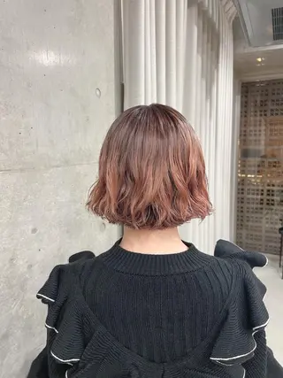 ショート パーマ ボブパーマコテ巻き風 パーマNo1深江秀平のヘアスタイル