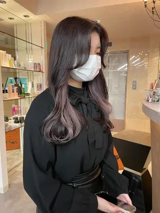 カラー 韓国×艶髪 さきのヘアスタイル