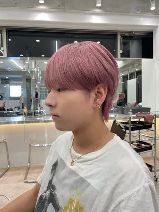 ショート カラー メンズ 盛れるカット🤍 🎀モモ🎀のヘアスタイル