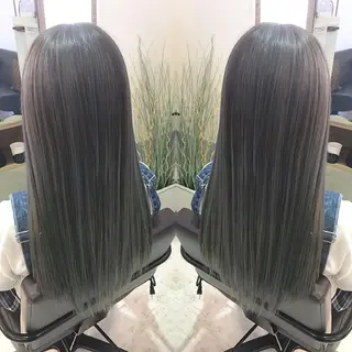 セミロング ロング カラー 青木 茂樹⭐️ 透明感カラーのヘアスタイル